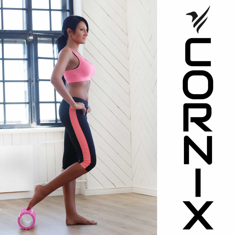 Массажный ролик Cornix EVA 33 x 14 см (валик, роллер) XR-0031 Pink
