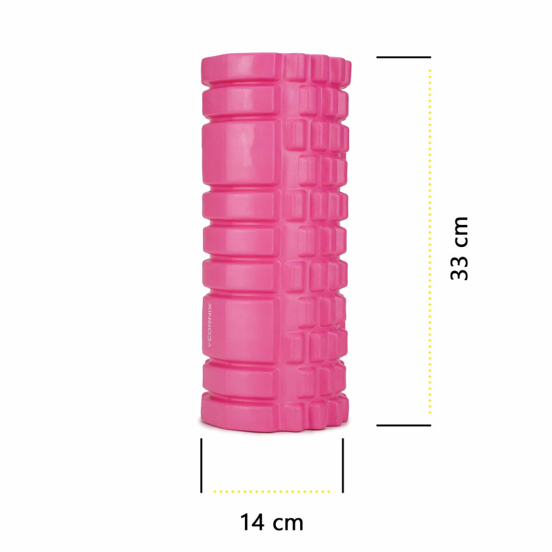 Массажный ролик Cornix EVA 33 x 14 см (валик, роллер) XR-0031 Pink
