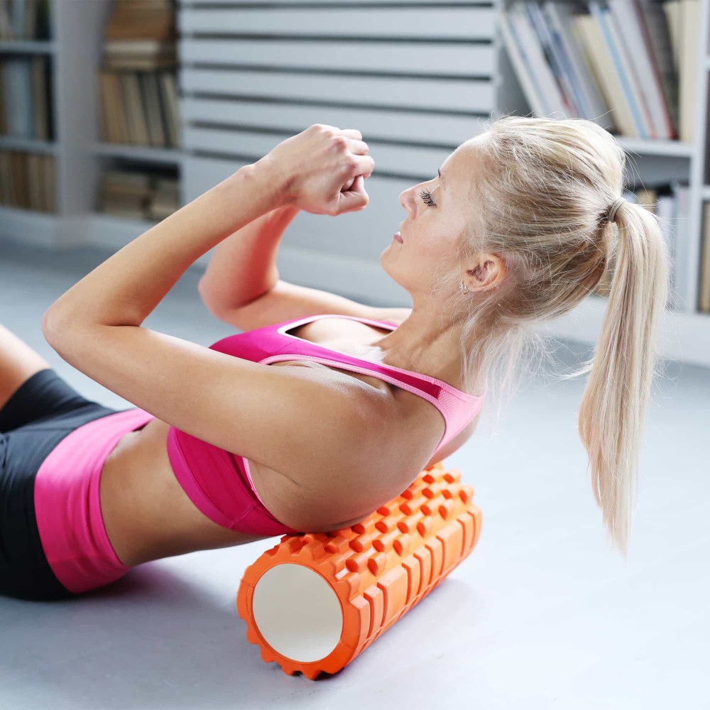 Массажный ролик Cornix EVA 33 x 14 см (валик, роллер) XR-0033 Orange