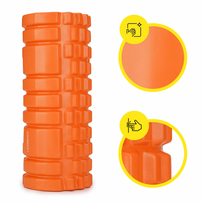 Массажный ролик Cornix EVA 33 x 14 см (валик, роллер) XR-0033 Orange