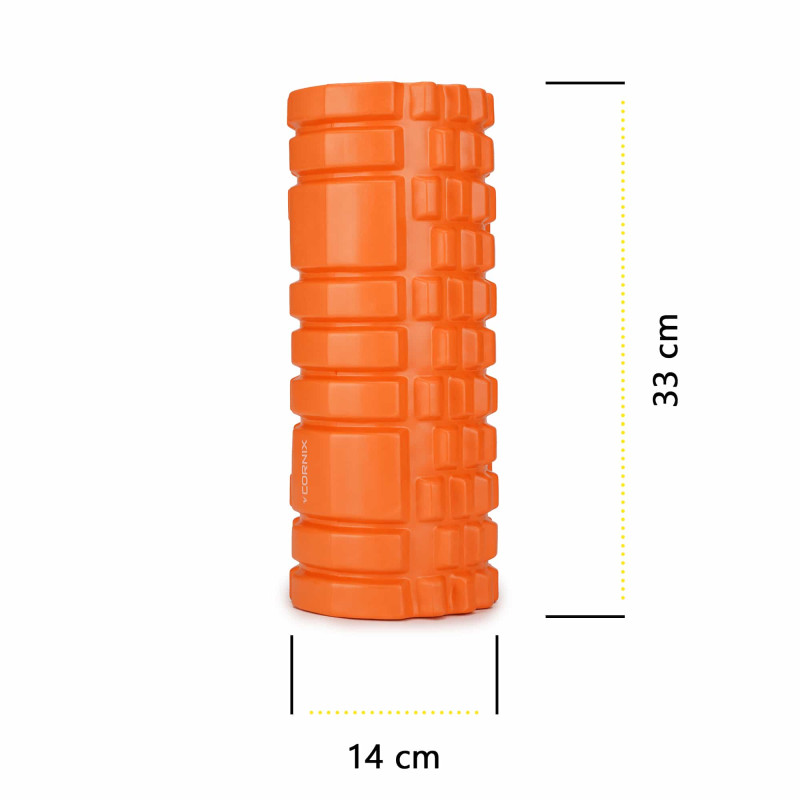Массажный ролик Cornix EVA 33 x 14 см (валик, роллер) XR-0033 Orange