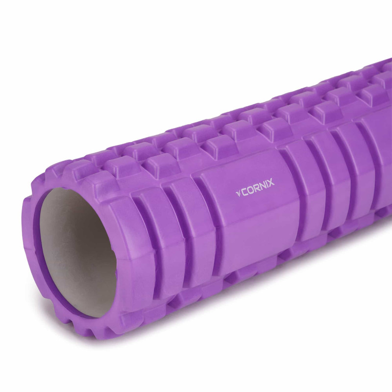 Массажный ролик Cornix EVA 45 x 14 см (валик, роллер) XR-0042 Violet