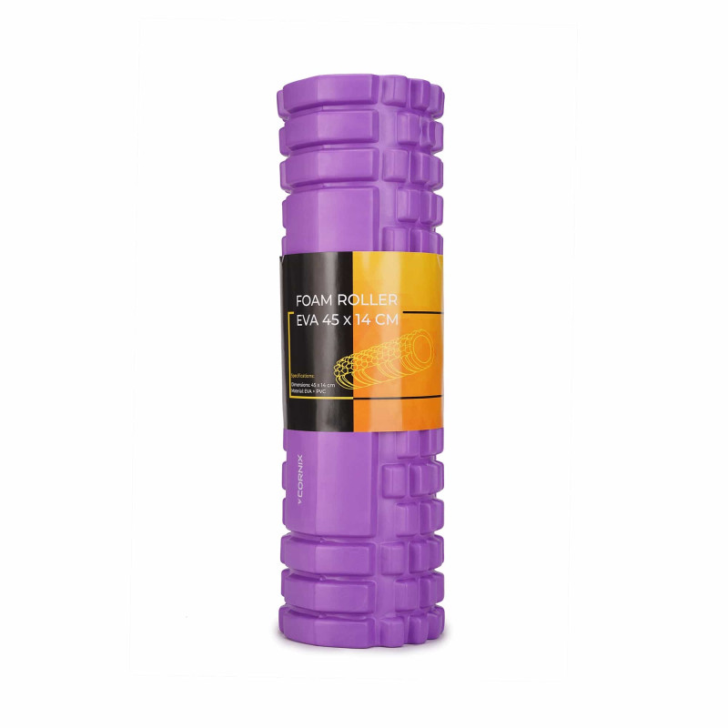 Массажный ролик Cornix EVA 45 x 14 см (валик, роллер) XR-0042 Violet