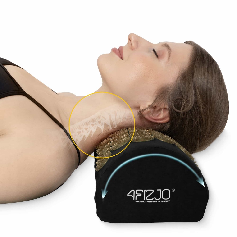 Коврик акупунктурный с валиком 4FIZJO Classic Mat Аппликатор Кузнецова Black/Gold (P-5907739314987)