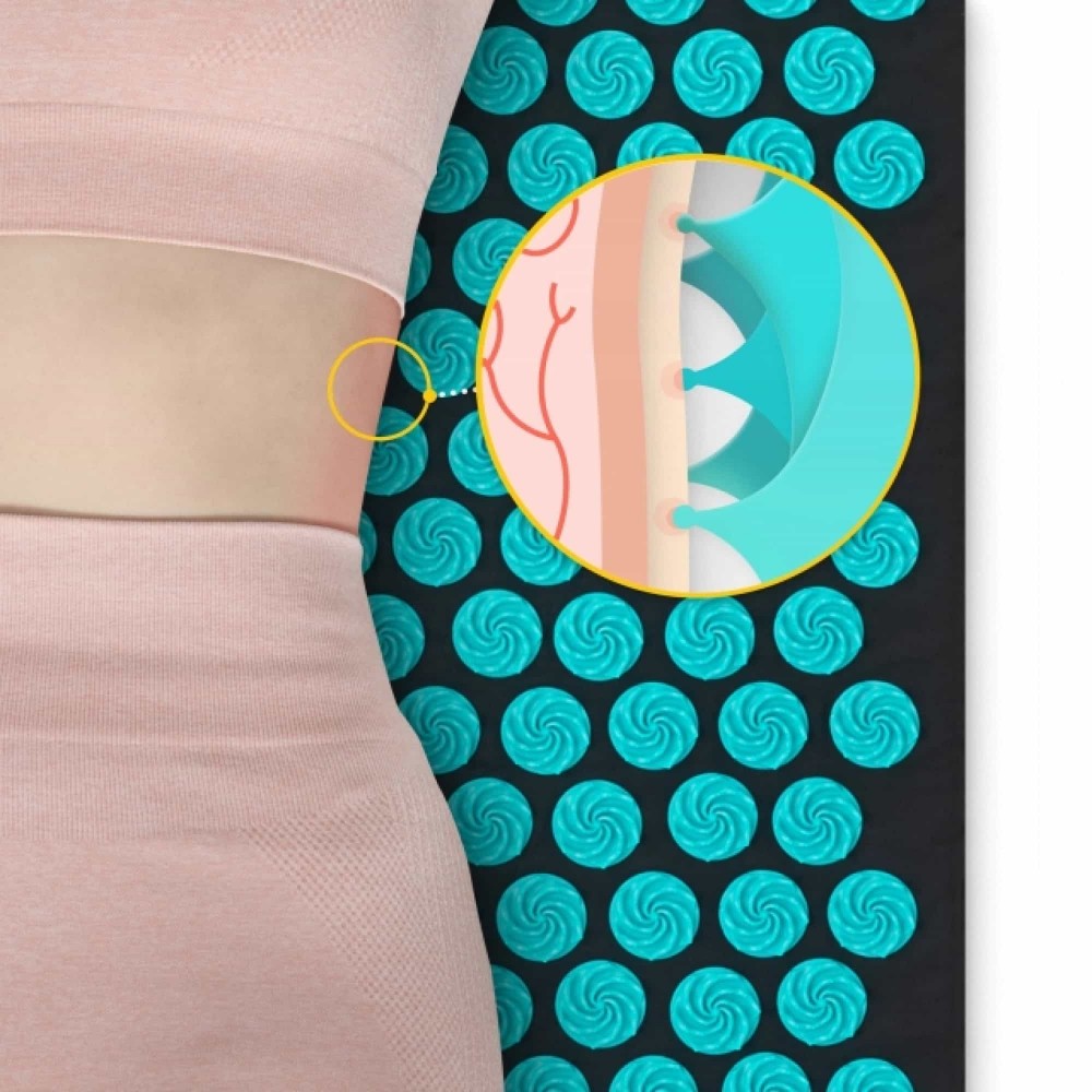 Килимок акупунктурний з подушкою 4FIZJO Ergo Mat Аплікатор Кузнєцова Black/Blue