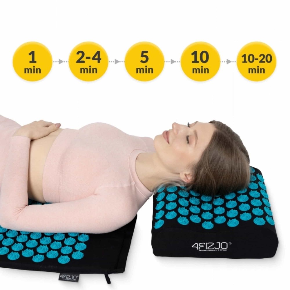 Килимок акупунктурний з подушкою 4FIZJO Ergo Mat Аплікатор Кузнєцова Black/Blue