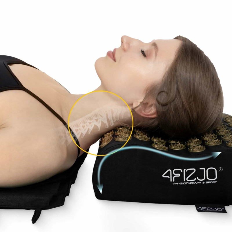 Коврик акупунктурный с подушкой 4FIZJO Ergo Mat Аппликатор Кузнецова Black/Gold (P-5907739313881)