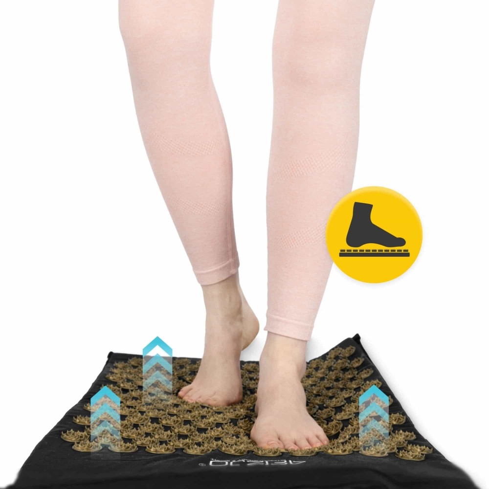 Килимок акупунктурний з подушкою 4FIZJO Ergo Mat Аплікатор Кузнєцова Black/Gold