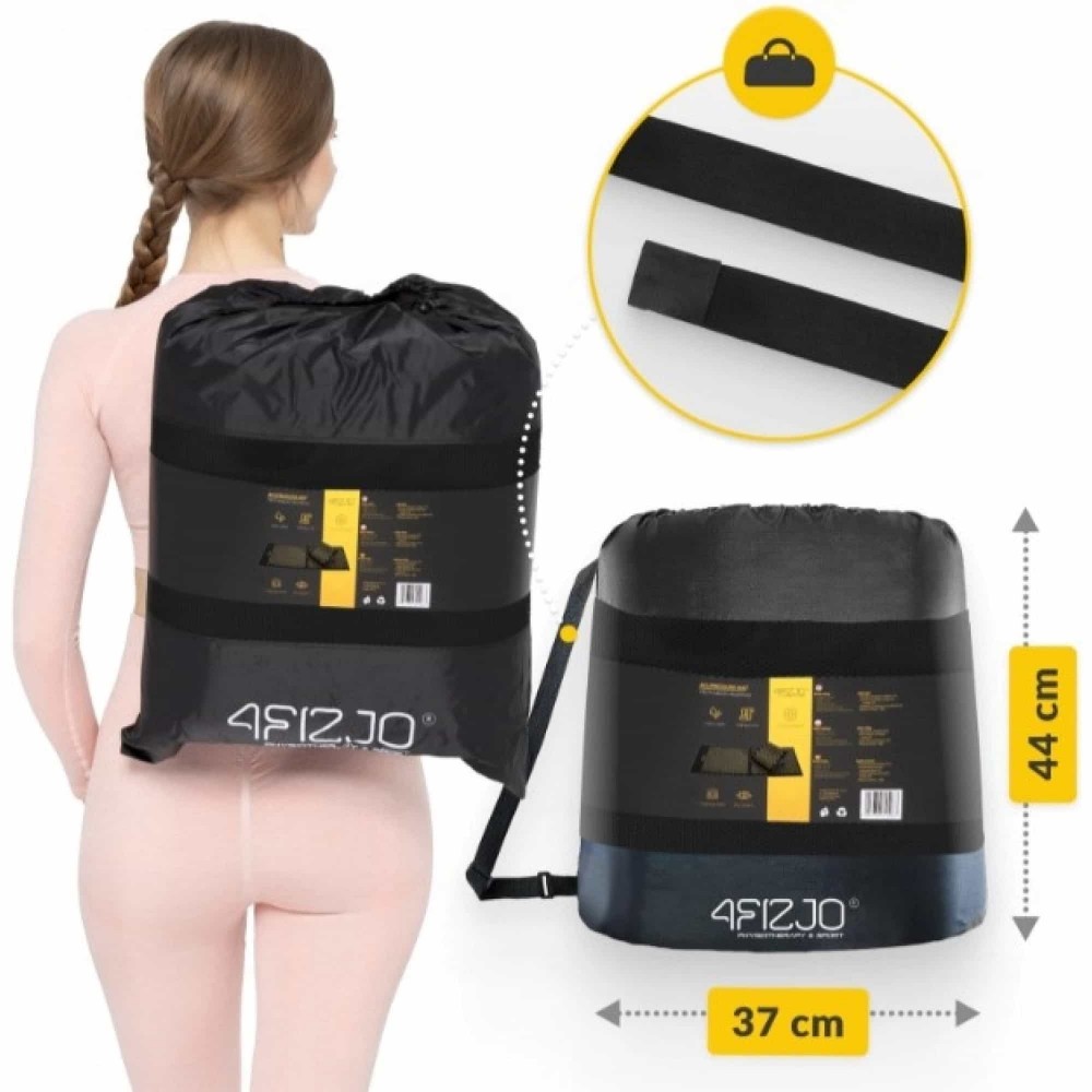 Килимок акупунктурний з подушкою 4FIZJO Ergo Mat XL Аплікатор Кузнєцова Black/Gold