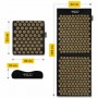 Килимок акупунктурний з подушкою 4FIZJO Ergo Mat XL Аплікатор Кузнєцова Black/Gold