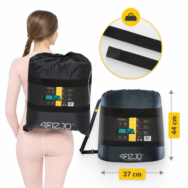 Коврик акупунктурный с подушкой 4FIZJO Ergo Mat XL Аппликатор Кузнецова Black/Blue (P-5907739313874)