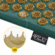 Килимок акупунктурний з подушкою 4FIZJO Ergo Mat XL Аплікатор Кузнєцова Navi Green/Gold