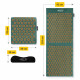 Килимок акупунктурний з подушкою 4FIZJO Ergo Mat XL Аплікатор Кузнєцова Navi Green/Gold
