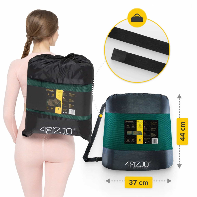 Килимок акупунктурний з подушкою 4FIZJO Ergo Mat XL Аплікатор Кузнєцова Navi Green/Gold