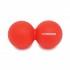 Масажний м'яч Cornix Lacrosse DuoBall 6.3 x 12.6 см червоний