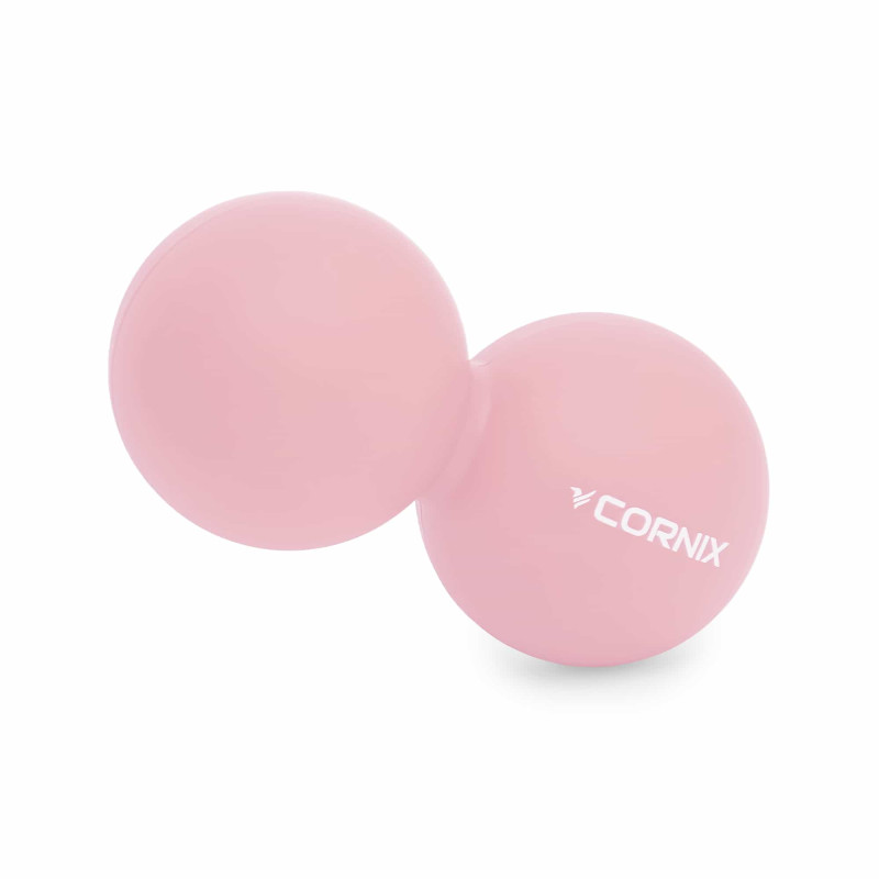 Массажный мяч Cornix Lacrosse DuoBall 6.3 x 12.6 см XR-0116 Coral