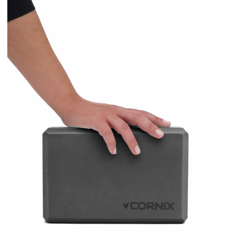 Блок для йоги Cornix EVA 22.8 x 15.2 x 7.6 см Black