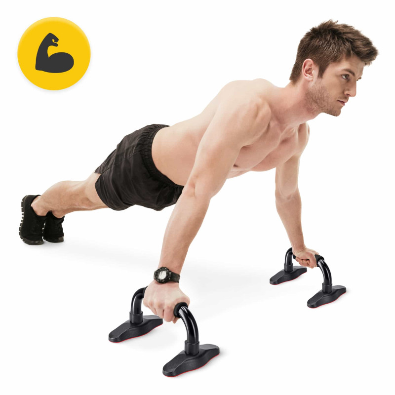 Упоры для отжиманий 4FIZJO Push-up Bars Black/Red (P-5907739310392)