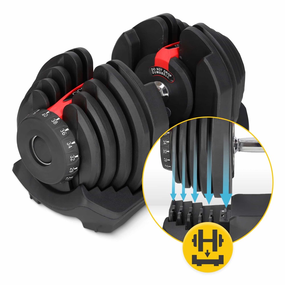 Гантеля з регульованою вагою 4FIZJO Premium 5-40 кг (P-5907739319210)