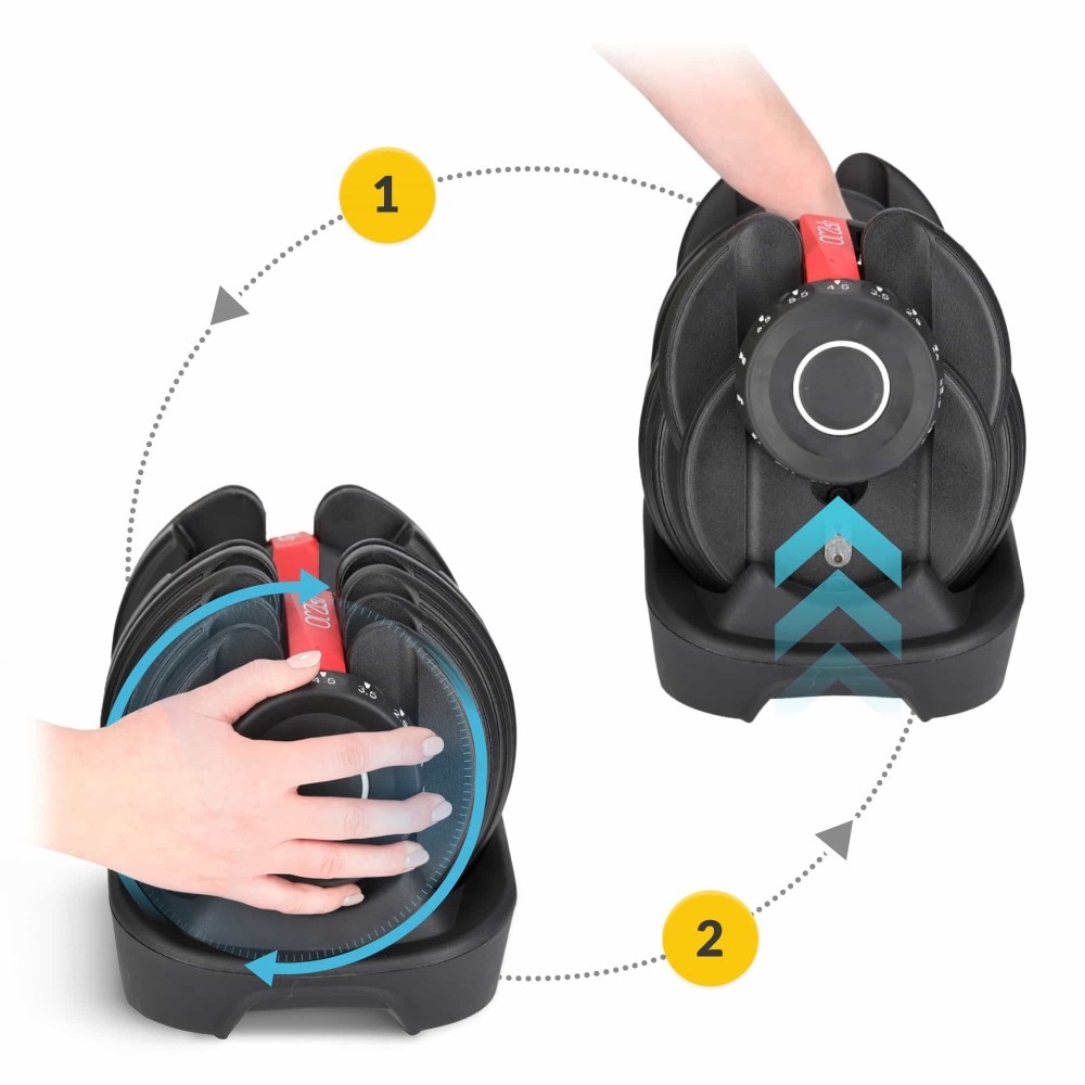 Гантеля з регульованою вагою 4FIZJO Premium 5-40 кг (P-5907739319210)