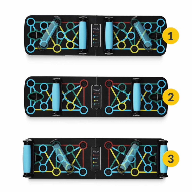 Упоры (доска) для отжиманий со сменным хватом 4FIZJO Push-up Board складная (P-5907739312785)
