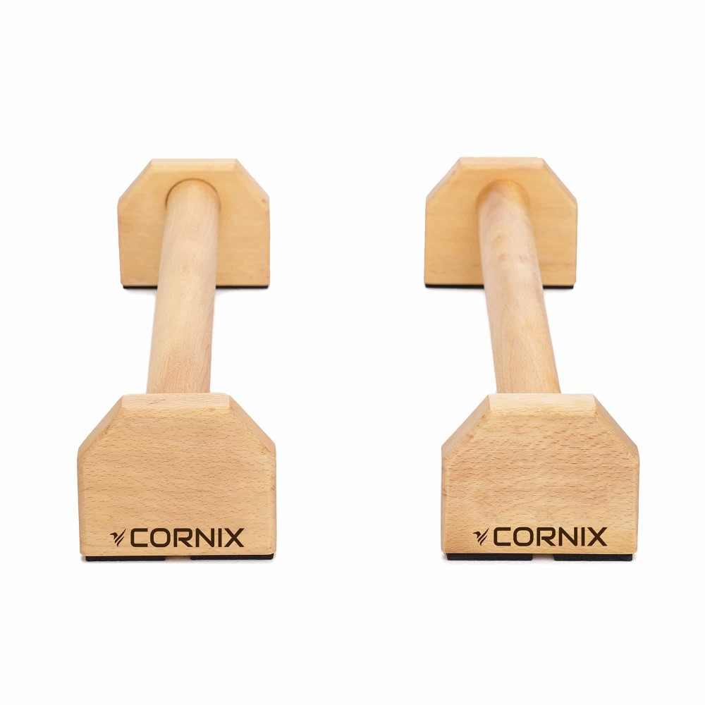 Упори для віджимань (паралетси) Cornix 50 см дерев'яні, подовжені XR-0382