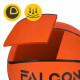 Мяч баскетбольный Falcon Classic Orange Size 7 (P-5905973404242)