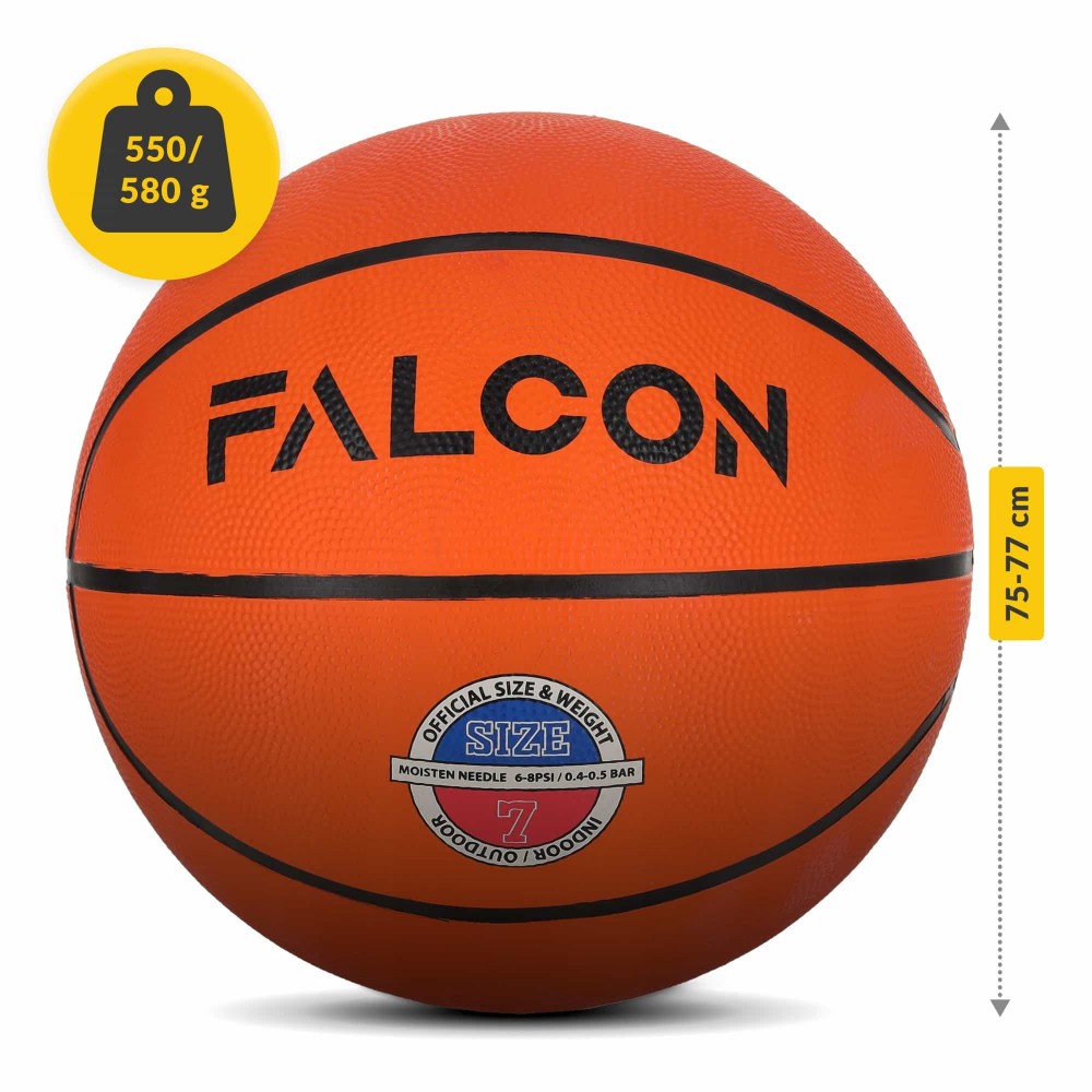 М'яч баскетбольний Falcon Classic Orange Size 7 (P-5905973404242)
