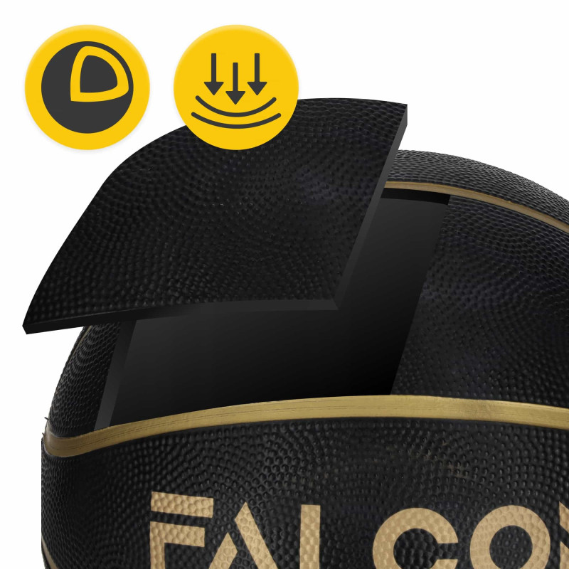 Мяч баскетбольный Falcon Streetball Black Size 7 (P-5905973404266)