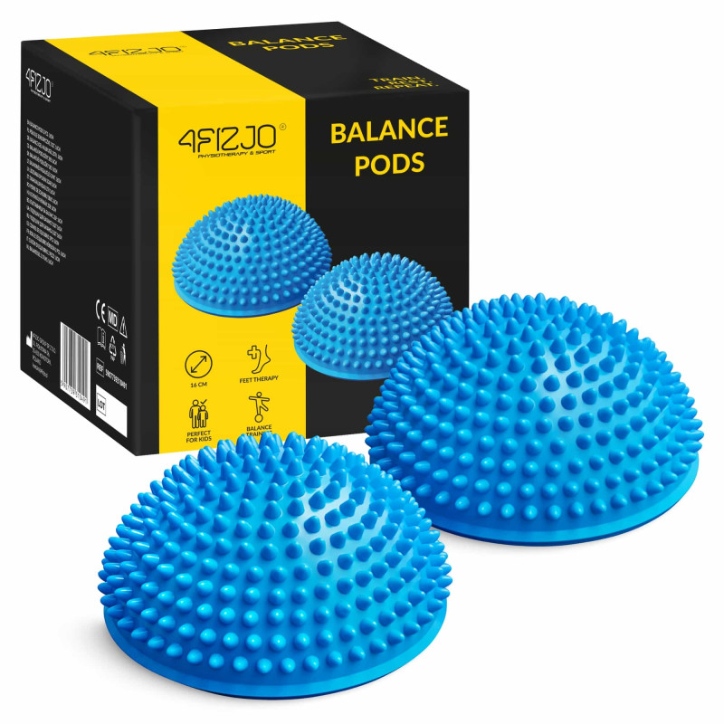 Полусфера массажная балансировочная 4FIZJO Balance Pad 16 см 2 шт массажер для ног, стоп Blue (P-5907739310491)