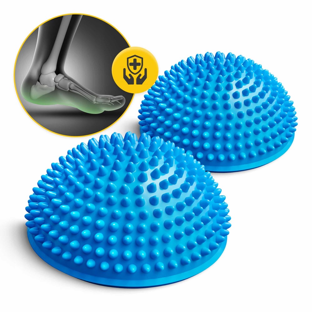 Полусфера массажная балансировочная 4FIZJO Balance Pad 16 см 2 шт массажер для ног, стоп Blue (P-5907739310491)