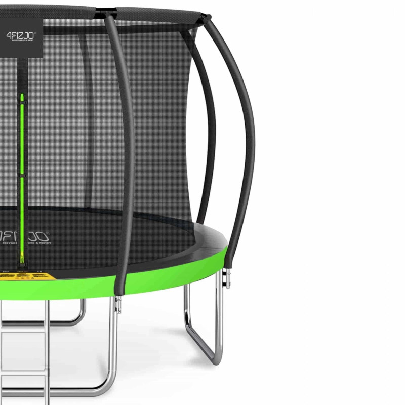 Батут с внутренней сеткой 4FIZJO PRO 14FT 435 см Black/Green (P-5907739314192)