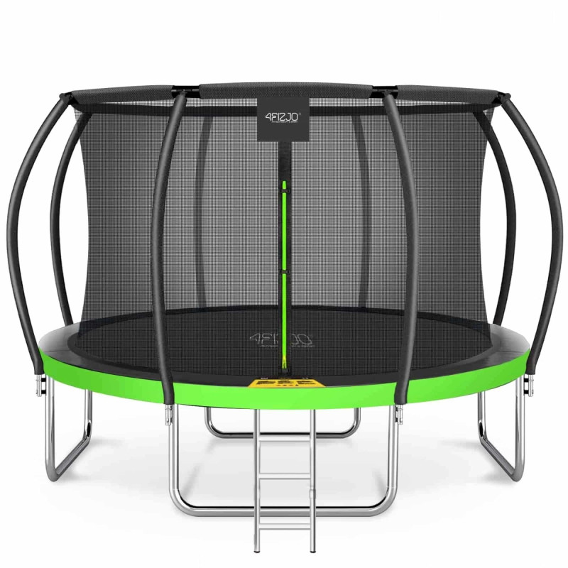 Батут с внутренней сеткой 4FIZJO PRO 14FT 435 см Black/Green (P-5907739314192)