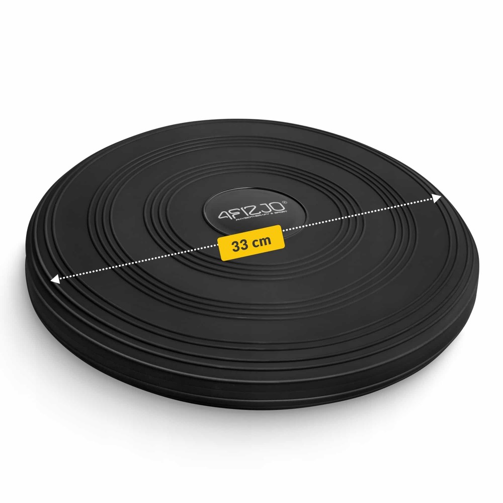 Балансировочная подушка-диск 4FIZJO MED+ 33 см сенсомоторная, массажная Black (P-5907739310149)