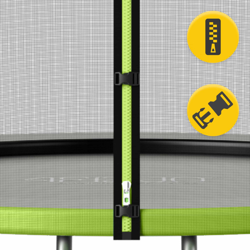 Батут с внутренней сеткой 4FIZJO Classic 12FT 374 см Black/Green (P-5907739312914)
