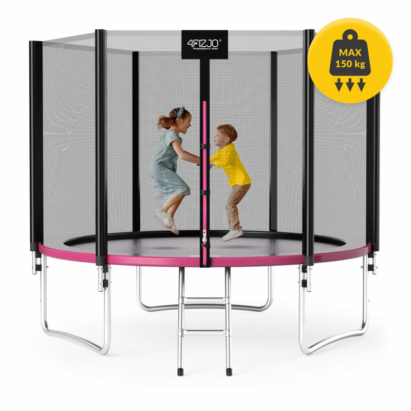 Батут с внутренней сеткой 4FIZJO Classic 10FT 312 см Black/Pink (P-5907739314567)