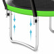 Батут с внутренней сеткой 4FIZJO PRO 16FT 496 см Black/Green (P-5907739319241)