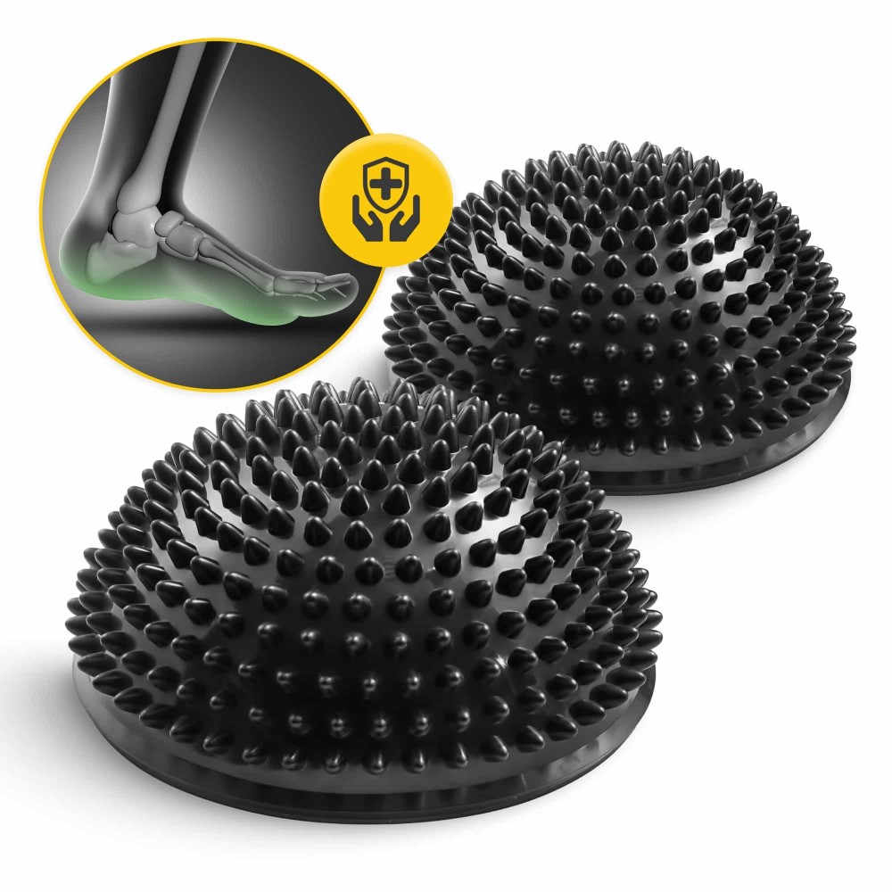 Півсфера масажна балансувальна 4FIZJO 16 см Black