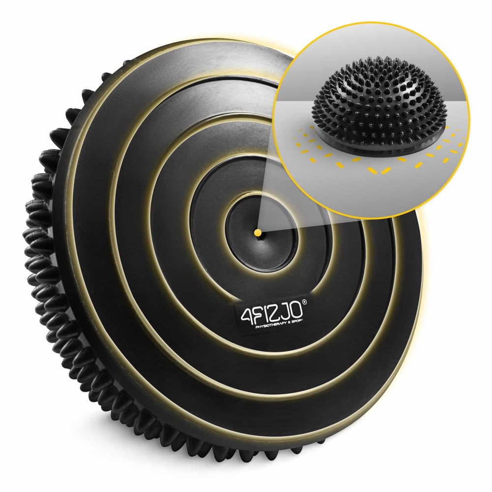 Півсфера масажна балансувальна 4FIZJO 16 см Black