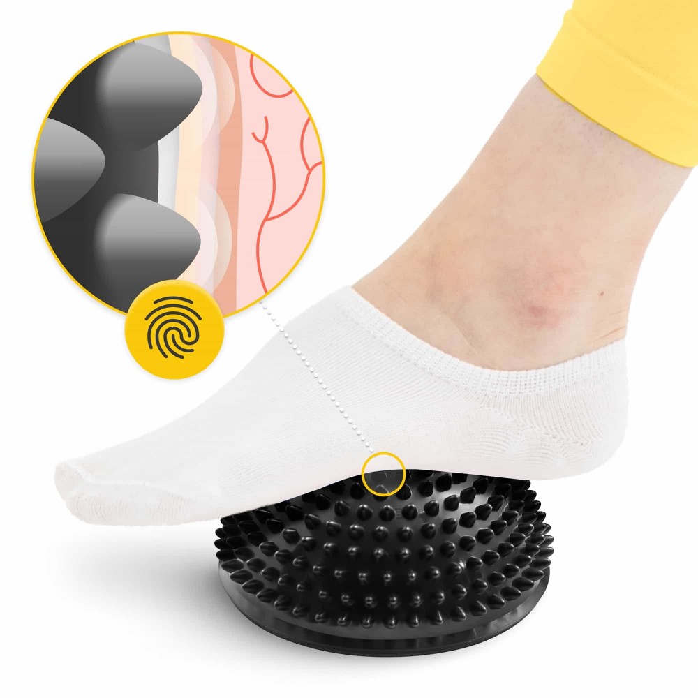 Півсфера масажна балансувальна 4FIZJO 16 см Black