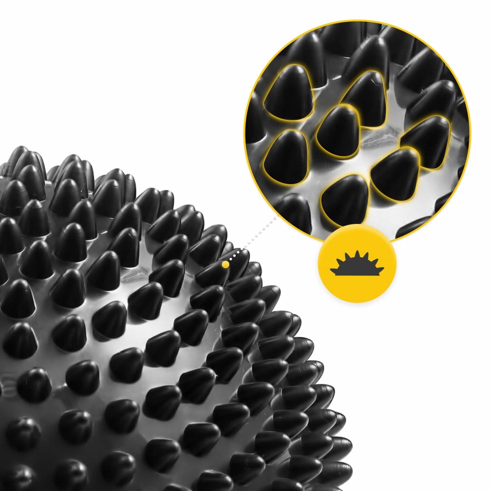 Півсфера масажна балансувальна 4FIZJO 16 см Black