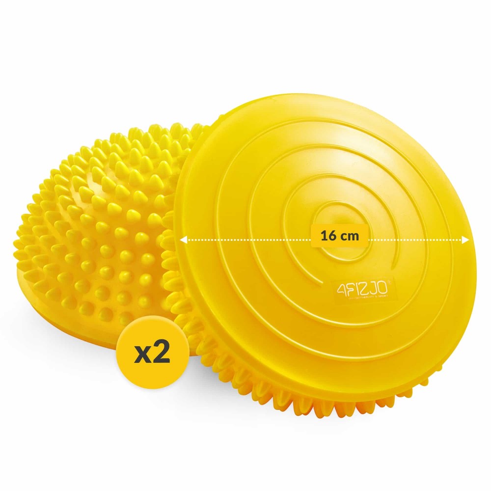 Полусфера массажная балансировочная 4FIZJO Balance Pad 16 см 2 шт массажер для ног, стоп Yellow (P-5907739310460)
