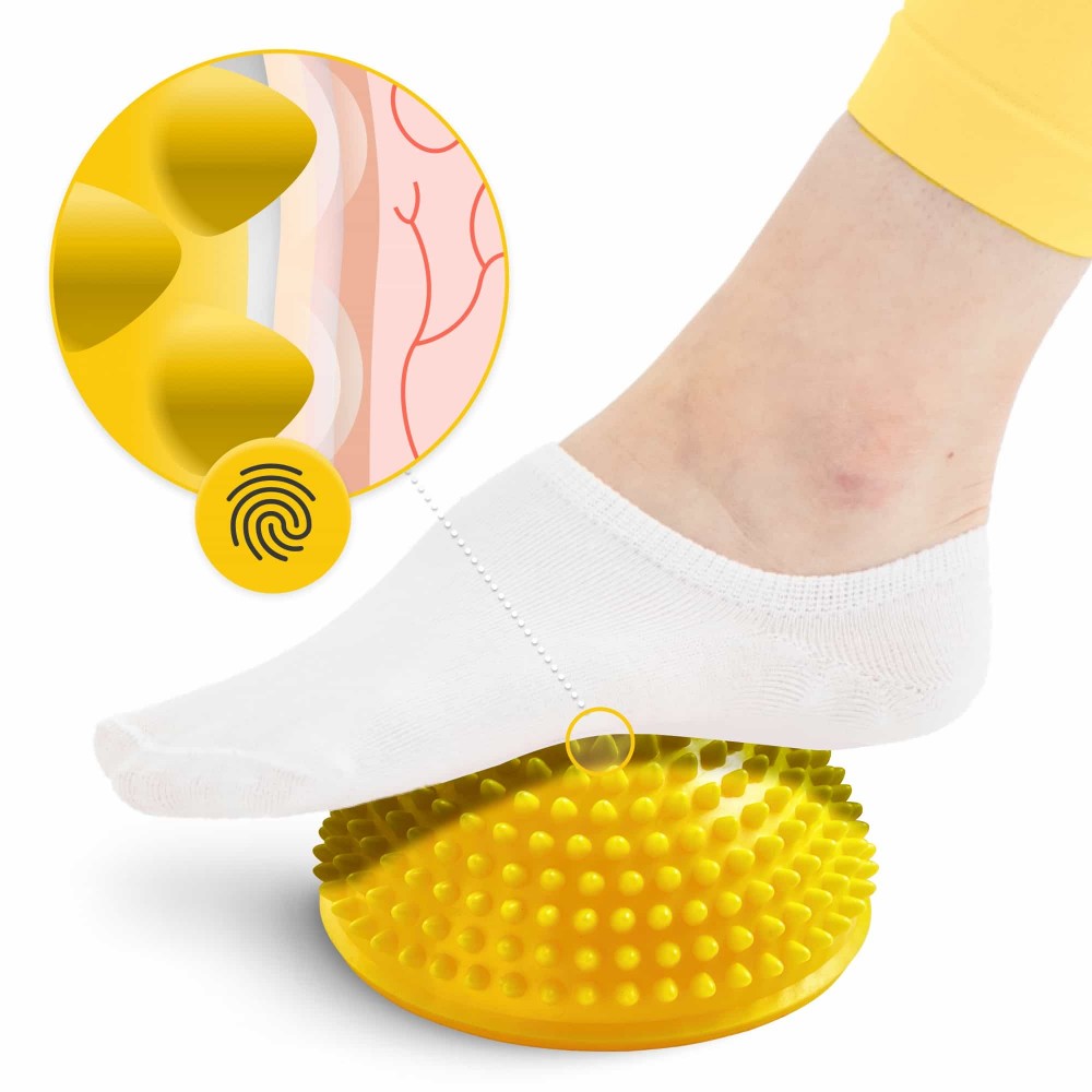 Полусфера массажная балансировочная 4FIZJO Balance Pad 16 см 2 шт массажер для ног, стоп Yellow (P-5907739310460)