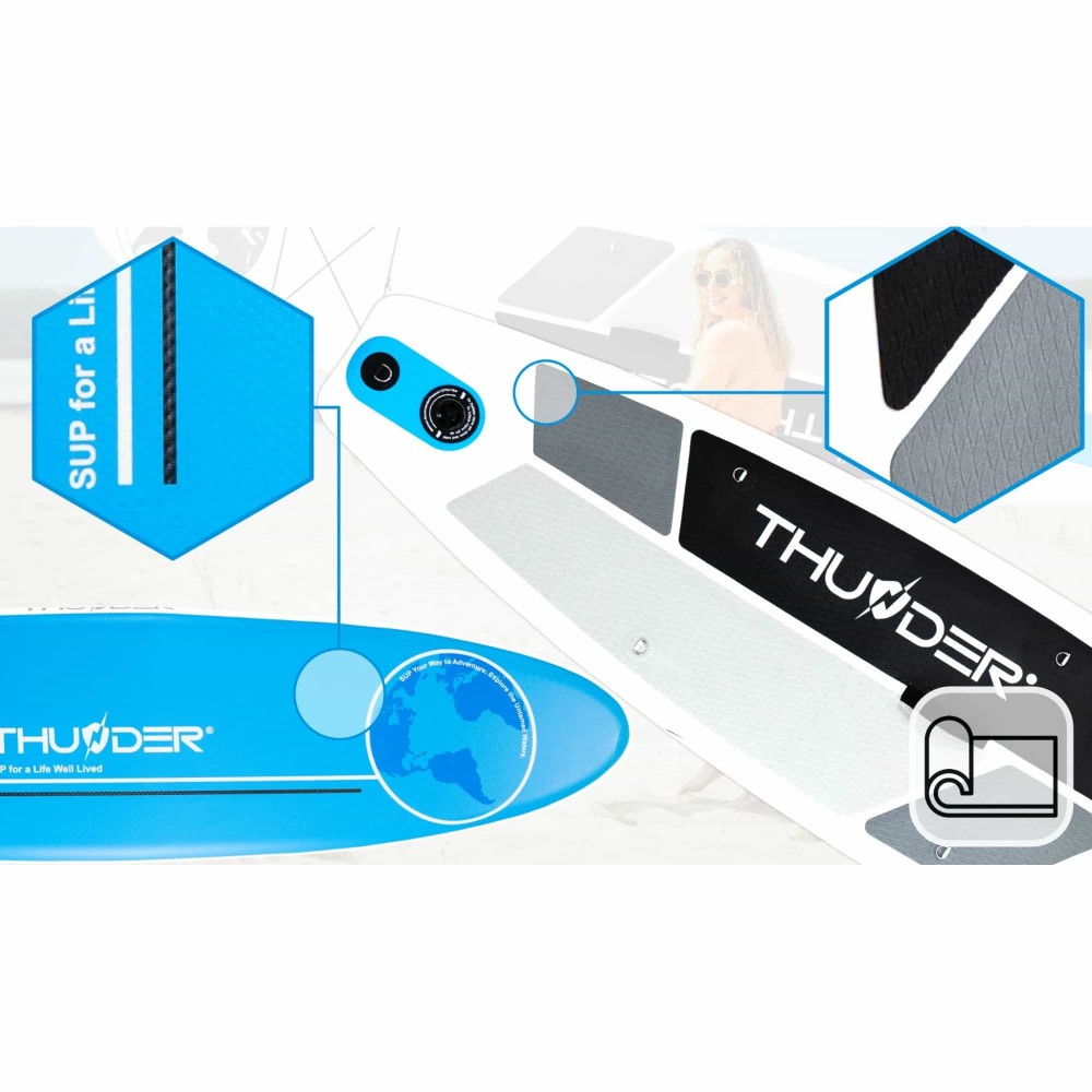 Надувна SUP дошка THUNDER Planet 320 см з веслом Blue