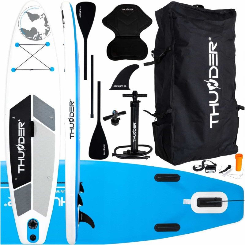 Надувна SUP дошка THUNDER Planet 320 см з веслом Blue