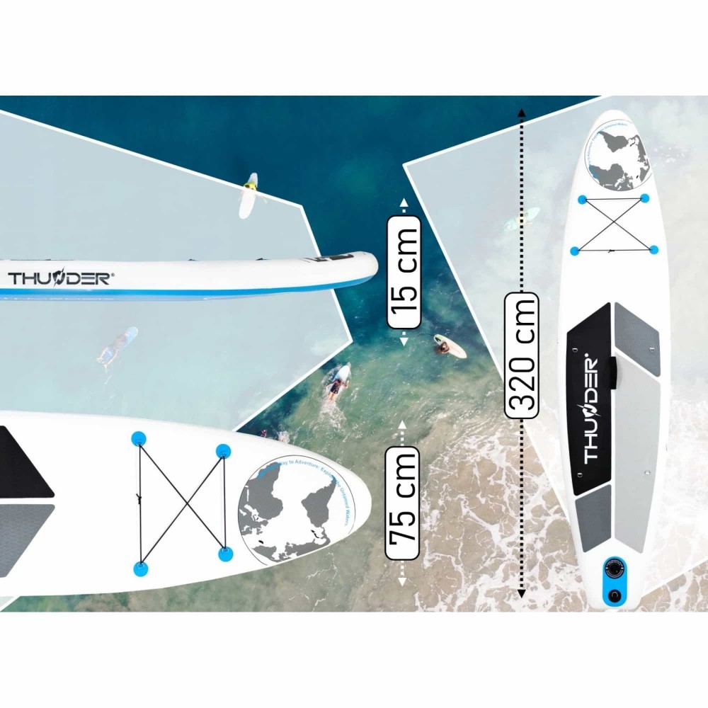 Надувна SUP дошка THUNDER Planet 320 см з веслом Blue