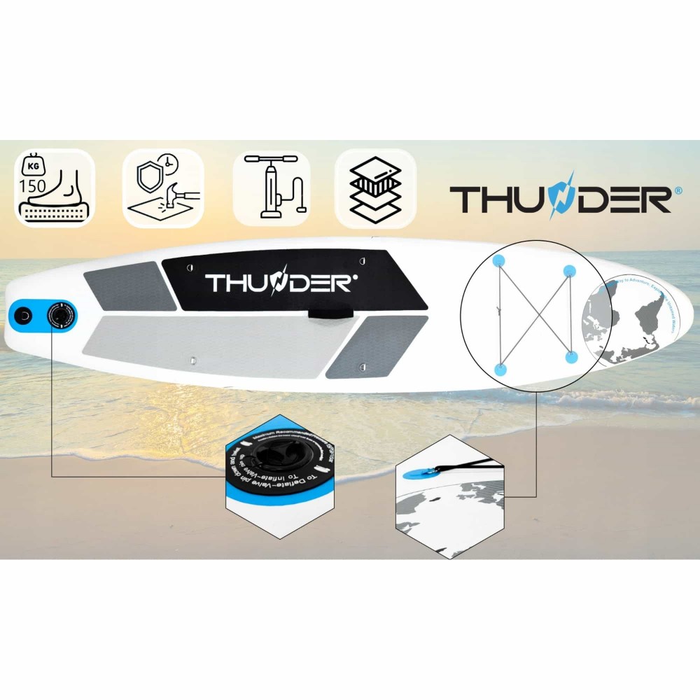 Надувна SUP дошка THUNDER Planet 320 см з веслом Blue