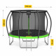 Батут 4FIZJO PRO 374 см Black/Green с внутренней сеткой
