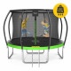 Батут 4FIZJO PRO 374 см Black/Green с внутренней сеткой