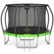 Батут 4FIZJO PRO 374 см Black/Green с внутренней сеткой
